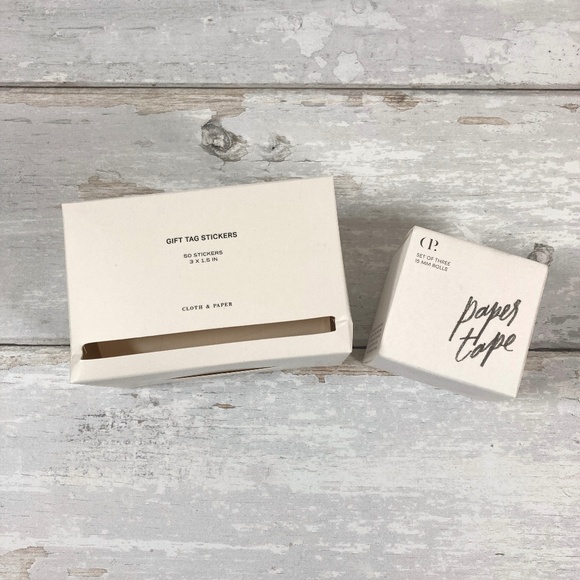 CLOTH & PAPER || Gift Tag Stickers + 3 Paper Tapes - Picture 2 of 4